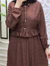 Esinti Elbise  Kahverengi