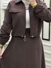 Favori Ceket Etek Takım  Kahverengi