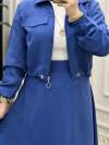 Favori Ceket Etek Takım  Mavi