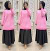 Kare Tunik  Beyaz pembe