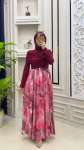 Lilyum Elbise Bordo