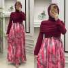 Lilyum Elbise Bordo