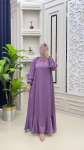 Lima Saten Elbise Lila