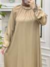 Lima Saten Elbise Camel