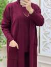 Nehir 3 lü Takımım Bordo
