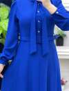 Soylu Elbise Saks Mavisi