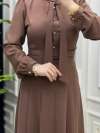 Soylu Elbise Kahverengi