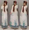 Yeni Model LALE DESENLİ Şifon Eteğim Mavi