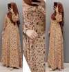 Yeni Model Çiçekli Elbisem Camel