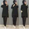 Yeni Model Triko Tunik Siyah