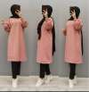 Yeni Model 3 iplikli Tunik Pembe