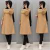 Yeni Model Fermuarlı Tuniğim Camel