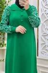 Karamel Triko Elbisem Yeşil