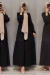 Yeni Model Ayrobin Elbisem Siyah